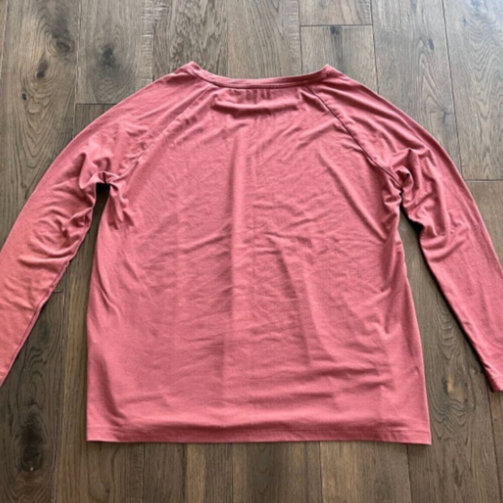 Free Fly Bamboo Long Sleeve Crewneck Shirt Size XS Mauve Coral Pink Women's - Picture 5 of 7